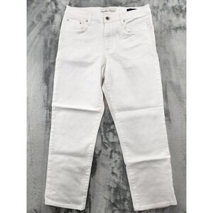 Ella Moss Jeans‎ Womens 6/28 White High Waist Straight Leg Stretch Denim Ankle